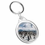 1 x Emperor Penguins Arctic Bird Snow - Keyring IR02 Mum Dad Birthday Gift #8849