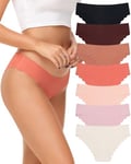 Levao 7 Pack String Femme Culotte Invisible Tanga sous-Vêtements Sexy Hipster Ligne de Vague Bikini Culottes Lingerie S-XL