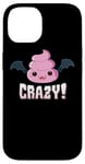 Coque pour iPhone 14 Batshit Crazy Vampire Bat Poo Emoticon Halloween Costume