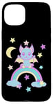 Coque pour iPhone 15 Plus Chauve-souris pour Halloween - Arc-en-ciel - Pour enfant