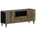 Meuble TV gris clair 105x33,5x46 cm bois massif de manguier banc TV vidaXL