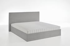 Atlantic Home Collection Espace de Rangement lit Melody avec Matelas TFK Gris Clair 160x200 cm