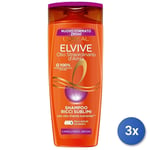 3X Elvive Shampoo 285 Ml. Huile Boucles