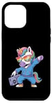 Coque pour iPhone 12 Pro Max Licorne dans les années 80 avec enregistreur cassette