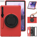 (S8 Ultra 14.6 x900Red) Heavy Duty iskunkestävä tablet-kotelo Samsung Tab S9 FE Plus SM-X810 SM-X610 S7 S8 Ultra SM-X910 X910 Kid PC Silikonijalustalle tietokoneen kannet ja kuoret