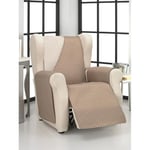 ECOMMERC3 Housse de Fauteuil 1 Place Relax Confort Maximum et Ajustement Complet - Housse pour Fauteuil 1 Place et Fauteuil Relax Couleur Lin/Cuir