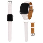 Bracelet en PU peau de crocodile fendue blanc pour votre Apple Watch Series 5/4 44mm/Series 3/2/1 42mm