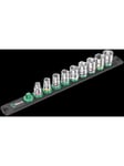 Wera Magneettinen socket rail B 4 Zyklop socket set 3/8" drive 9 pieces