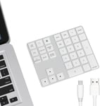 Pavé Numérique Bluetooth Avec Raccourcis Multiples Clavier Numérique À 34 Touches Pavé Numérique Mince Sans Fil Portable Pour Ipad/Ordinateur Portable/Pc Compatible Avec Le Système Windows