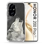 Cokitec Coque Renforcée pour Honor 200 Pro 5G Animal Loup Hurlement