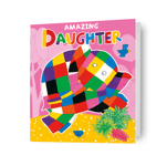 Daughter Birthday Card Elmer The Patchwork Elephant Includes Envelope 7x6 Inches