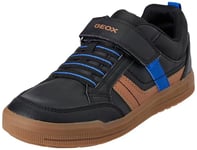 Geox J Arzach Boy A Sneaker, Black Royal Light, 7 UK Child