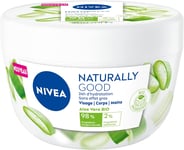 NIVEA NATURALLY GOOD Crème Hydratante Multi-Usage 3-En-1 (1 X 200 Ml), Crème De