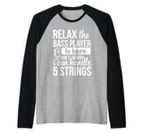 5 string bass guitar Funny Bassist Musician Raglan Baseball Tee