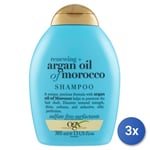 3x Ogx Shampooing 385 Ml. Argan Oil Of Maroc
