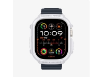 Spigen Rugged Armor, Ask, Smartwatch, Vit, Apple, Watch Ultra (49mm) Watch Ultra 2 (49mm), Termoplastisk polyuretan (TPU)