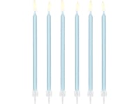 Party Deco Birthday Candles Blue - 14 Cm - 12 Pieces Universal