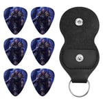 World of Warcraft Kit d'accessoires de guitare et médiators avec porte-clés en cuir pour guitare électrique, basse, ukulélé