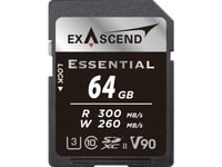 Karta Exascend Essential Sdxc 64 Gb Klass 10 Uhs-Ii/U3 V90 (Ex64gsdu2-S)