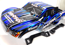 Traxxas Slash 4x4 VXL 1/10 Short Course Truck Clipless Body Shell Blue + Mounts