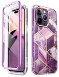 i-Blason Glitter Case for iPhone 14 Pro Max (6.7 Inch) Mobile Phone Case 360 Degree Case Bumper Protective Cover [Cosmo] with Screen Protector 2022 Edition (Purple)