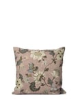 C/C 50X50 Dusty Pink Flower Linen Home Textiles Cushions & Blankets Cushion Covers Pink Ceannis