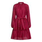 Moniquecc Ls Belt Dress - Pink