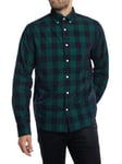 GANTRegular Cord Check Shirt - Deep Forest Green