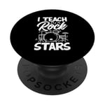 J'enseigne aux stars du rock un professeur de musique drôle PopSockets PopGrip Adhésif