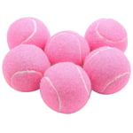 6-pack Rosa Tennisbollar Slitstarka Elastiska Träningsbollar 66mm Dam Nybörjare Träning (FMY)