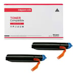 TONER CEXV18 0386B002 Noir x 2 Compatible pour CANON-NOPAN-INK IR 1018, IR 1018J, IR 1020, IR 1022, IR 1022A, IR 1022F, IR 1024, IR 1024A, IR 1024F, IR 1024IF