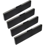 4x Filtres à charbon actif compatible avec Miele da 1200, da 1255, da 1160-60, da 1180, da 1260, da 1280 hotte aspirante - 43 x 10 x 2 cm - Vhbw