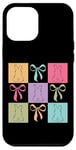 Coque pour iPhone 12 Pro Max Silhouette de lapin Couleurs pastel Blocs de Pâques