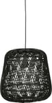 Moza, Pendel lampe, sort, H36x36x36 cm, bambus