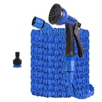 Yiting Expandable Garden Hose 25ft/50ft/100ft/125ft/150ft/200ft, 3 Times Flexible Expanding Magic Garden Water Hose Pipe with 8 Function Spray Nozzle and 3/4"&1/2" Hose Connect Fittings (Blue, 150FT)