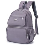 BAGZY Sac à Dos Femme 40x30x15 air France Wizzair, Leger Imperméable Sac Ordinateur 15,6 Pouces Sac de Voyage Cabine Avion Sac à Dos Nounou Sac a Dos Femme Elegant，Gris