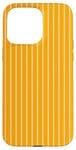 Coque pour iPhone 15 Pro Max Jaune moutarde rayé féminin Esthétique Preppy Stripes