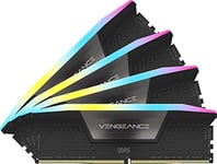 CORSAIR VENGEANCE RGB DDR5 RAM 96GB (4x24GB) 6400MHz CL32 Intel XMP iCUE Compatible Computer Memory - Black (CMH96GX5M4B6400C32)