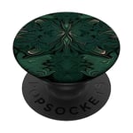 Elegant Dark Forest Green & Jade Green Pattern PopSockets Adhesive PopGrip