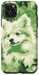 Coque pour iPhone 11 Pro Max Motif camouflage feuille de Poméranie vert vif