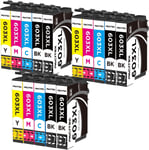 603Xl Lot De 15 Cartouches D'Encre De Rechange Pour Epson 603 Xl Compatible Avec Epson Workforce Wf-2830 Wf-2830Dwf Wf2830 Wf2850 Wf2835, Epson Expression Home Xp4100 Xp2100 Xp3100[DYJ073043]