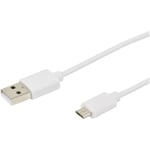 ERARD - Cordon micro usb m / usb m 2.4a 1m blanc