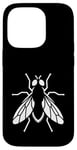 Coque pour iPhone 14 Pro Silhouette de mouche simple art minimaliste insecte