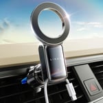 Lisen Support Téléphone Voiture Magsafe, Clip Améliorer 2024 [30 Super Aimants Puissants] [Case Friendly] Support Magnetique Porte Telephone Voiture Aimanté Pour Tous Les Pour Iphone 15 14 13 Pro Max