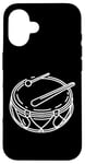 Coque pour iPhone 16 Art ligne Bodhráns pour musiciens Bodhrán