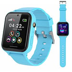 PTHTECHUS Smart Watch for Kids - Boys Girls Smartwatch with 2-Way Phone Calls SOS Games Music MP3 Player HD Selfie Camera Calculator Alarm Timer 12/24 Hours for 4-12 Years Old Students