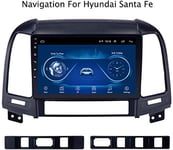 QXHELI Navigation GPS Car Stereo Navigation GPS Double Din Voiture Récepteur Radio À Écran Tactile Bluetooth Miroir Lien SWC RDS AUX WiFi pour Hyundai Santa Fe 2005 À 2012