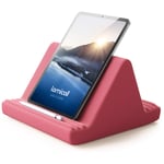 Lamicall Pillow Tablet Holder, Tablet Cushion Stand - Lazy Holder Stand Bed Sofa, for New 2021 iPad Pro 9.7, 10.5, 12.9, iPad Air mini 2 3 4 5 6, Switch, Samsung Tab, iPhone, Books - Orange Red