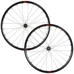 Fulcrum Rapid Red 300 DB 2WF Gravel Wheelset - 650b Black / Shimano 12mm Front 142x12mm Rear Centerlock Pair 10-11 Speed Clincher 650B