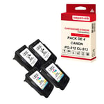 NOPAN-INK - x4 Cartouche compatible pour CANON PG-512 XL (x2) + CL-513 XL (x2) PG-512XL (x2) + CL-513XL (x2) Noir + Cyan + Magenta + Jaune ()